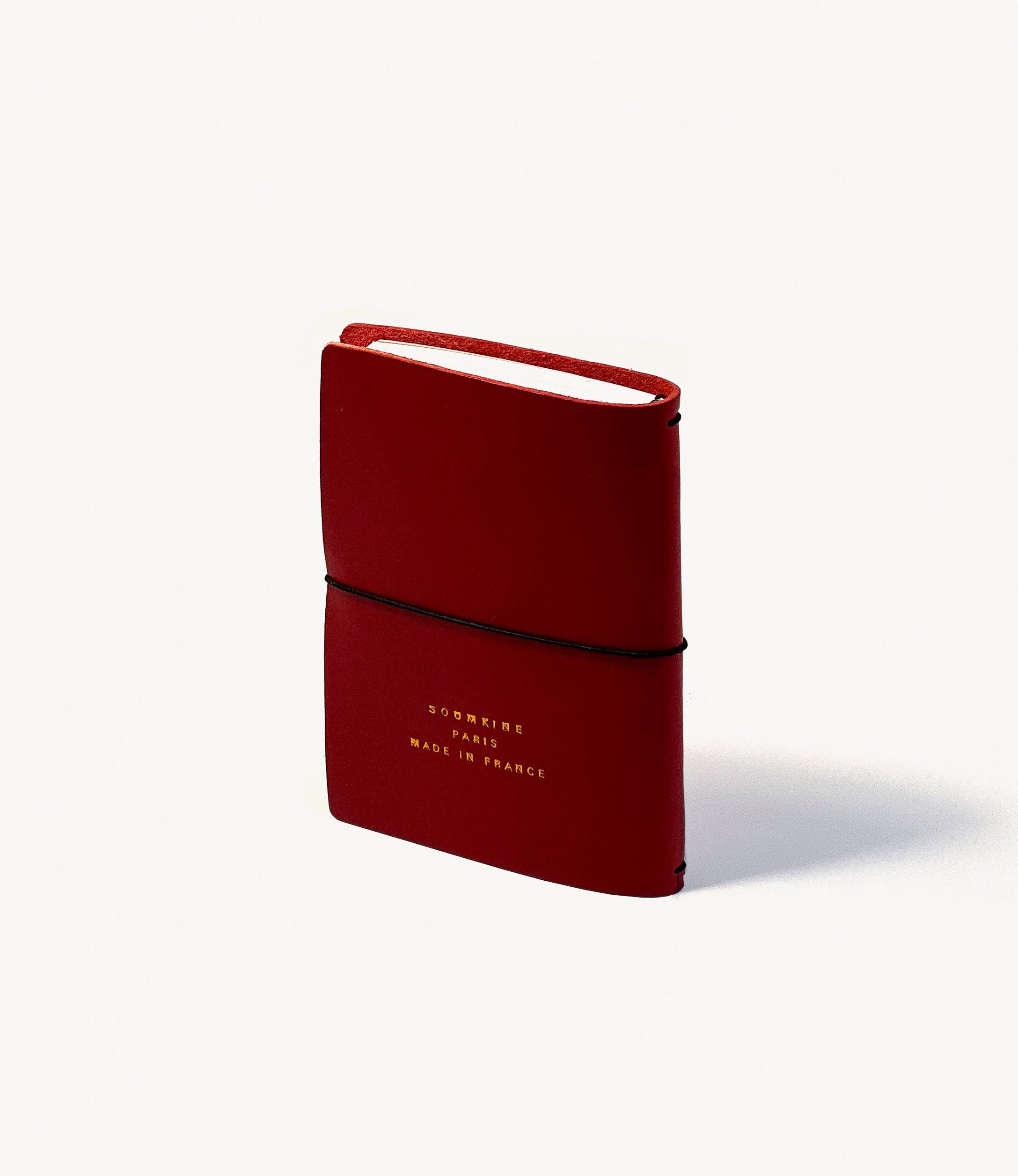 Acrobat Leather cover with 2 Journals. A6 'Pocket' Size. Red Apple color - Soumkine Bespoke