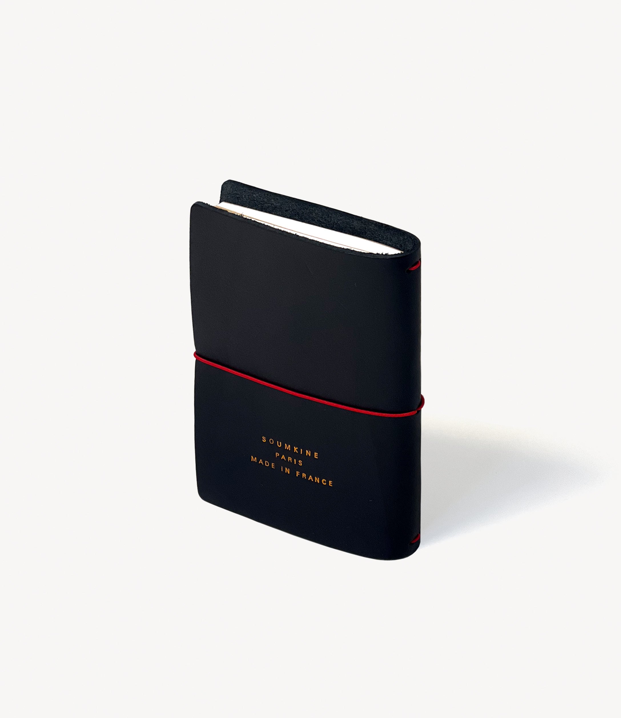 Acrobat Leather cover with 2 Journals. A6 'Pocket' Size. Black color - Soumkine Bespoke