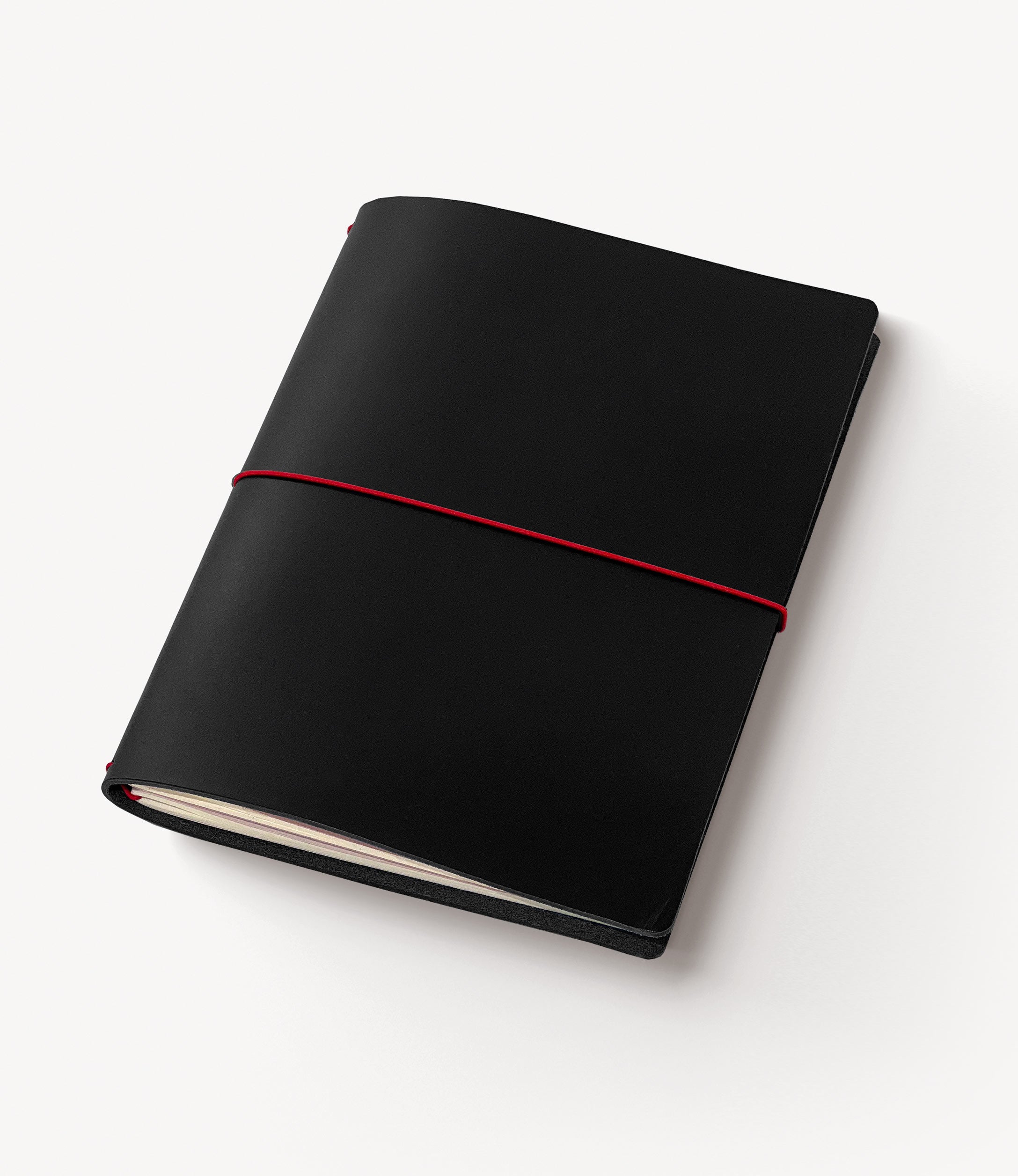 Acrobat Leather Notebook Cover. A5 size. Black color