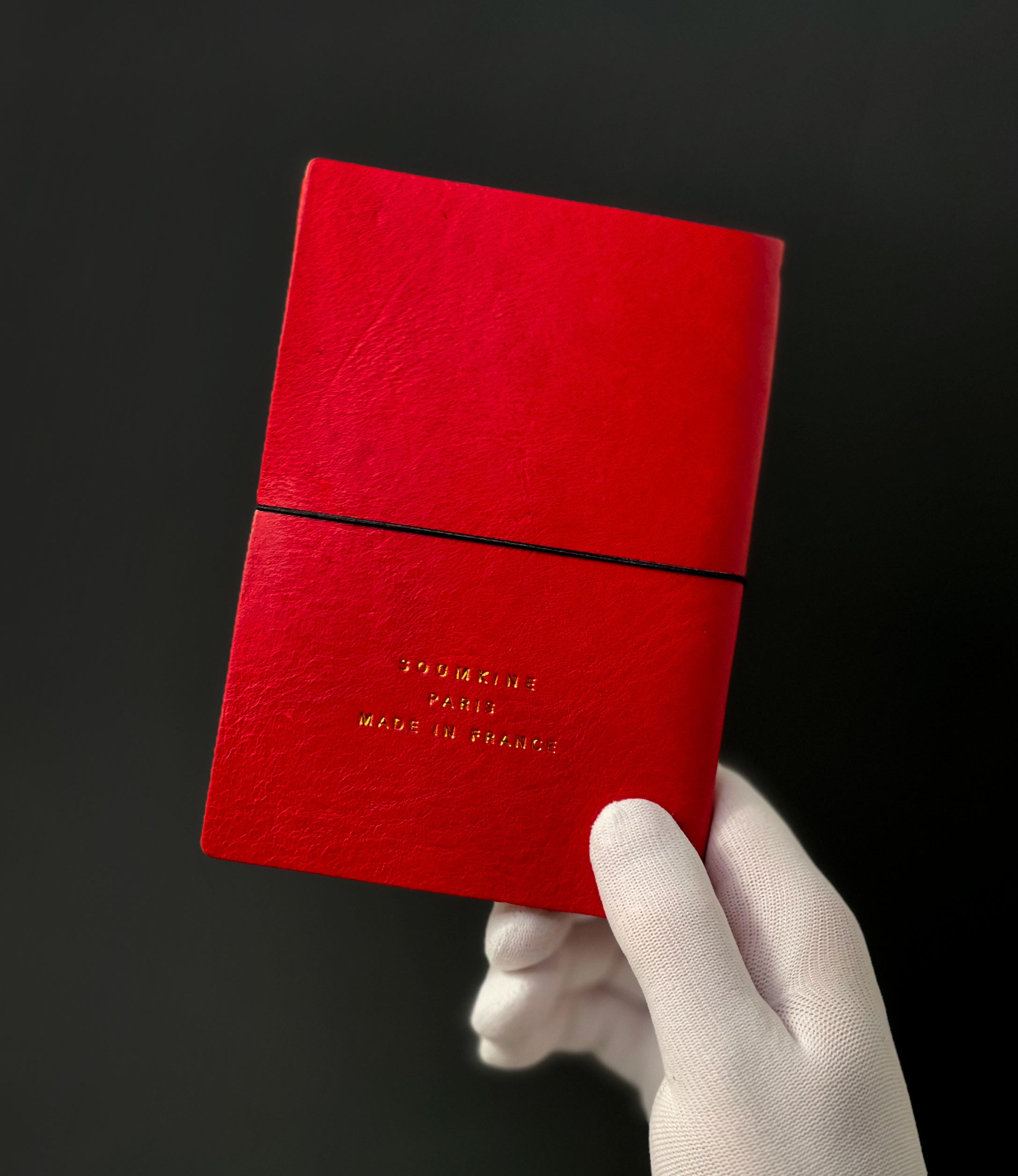 Acrobat Leather cover with 2 Journals. A6 'Pocket' Size. Red Apple color - Soumkine Bespoke