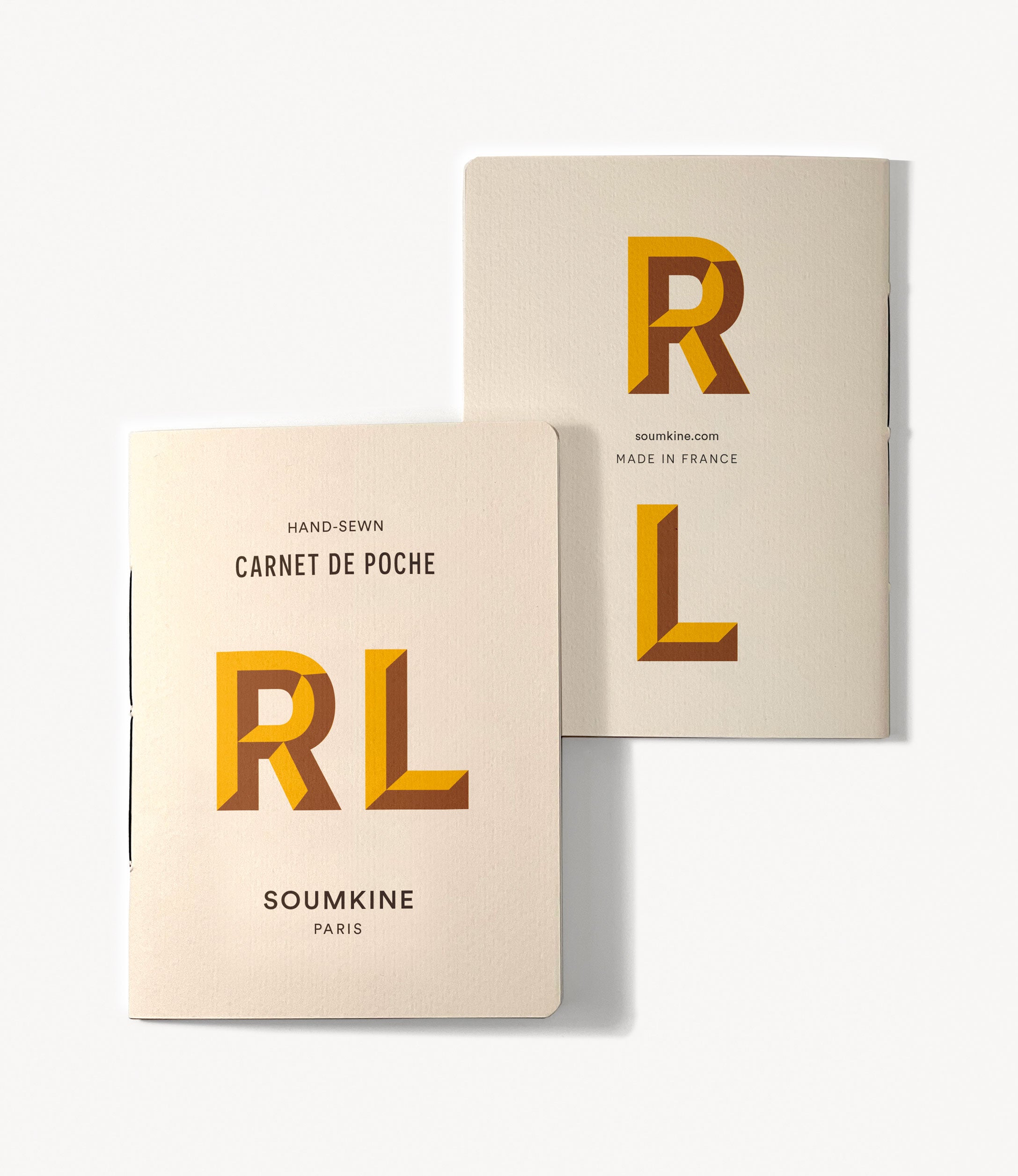 Personalized Refills on Demand. Set of 2. A6 'Pocket' Size. Mustard Color - Soumkine Bespoke