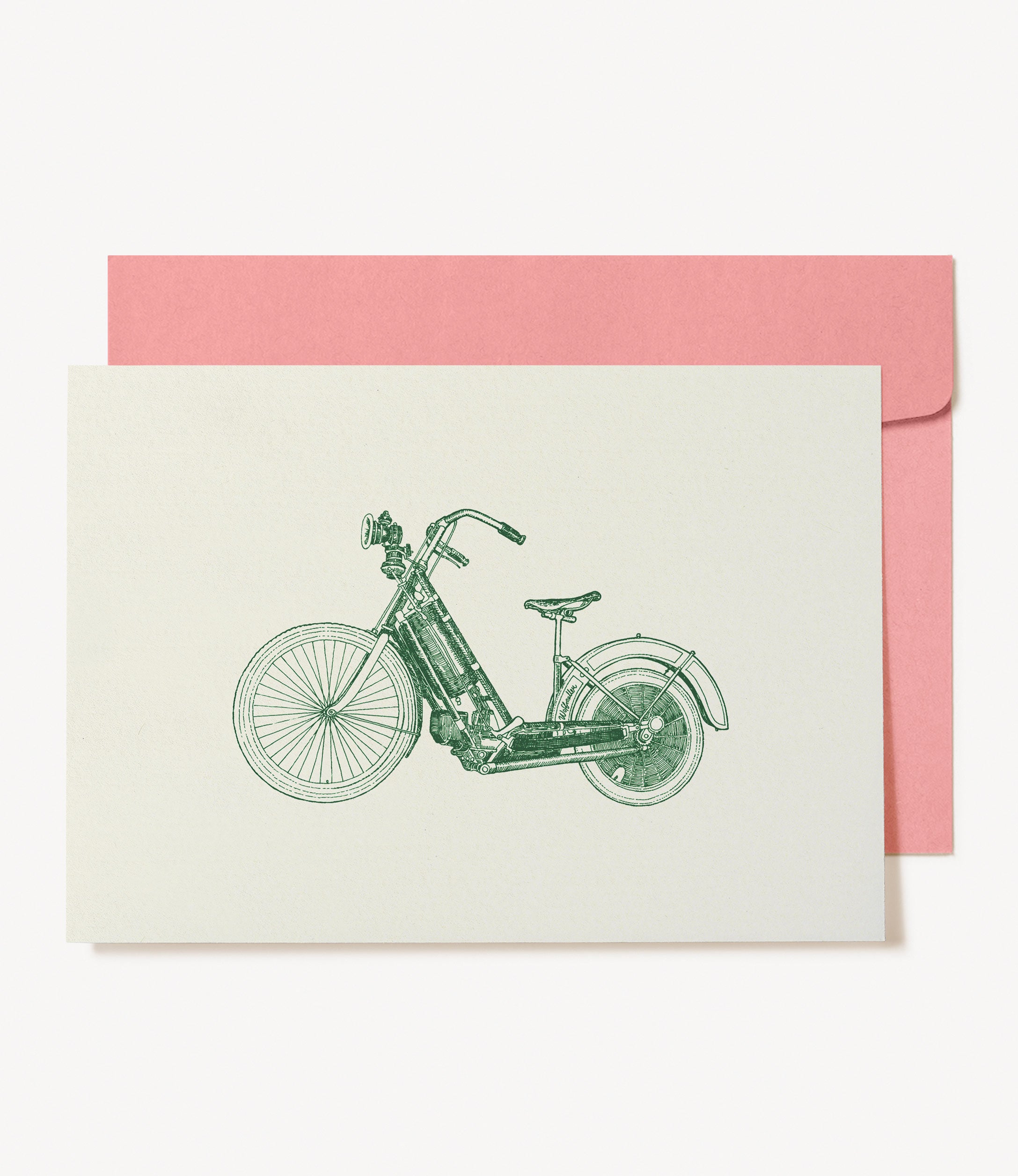 Green Bike Greeting Card